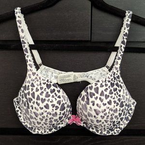 Victoria’s Secret push-up bra with black hearts